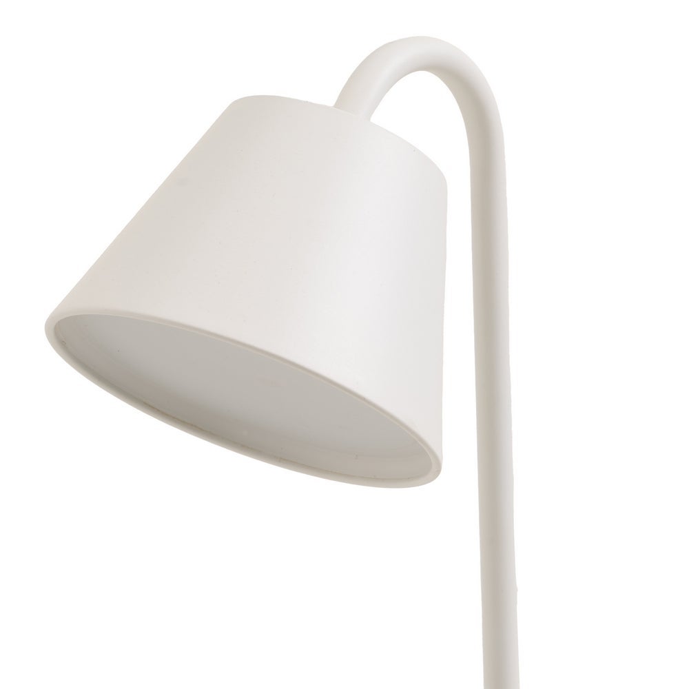 Lámpara flexo de metal blanco con led integrado de 1W y luz cálida