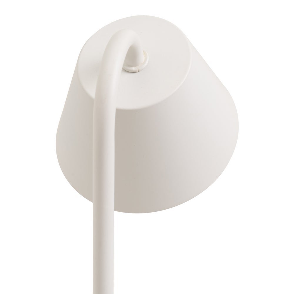 Lámpara flexo de metal blanco con led integrado de 1W y luz cálida