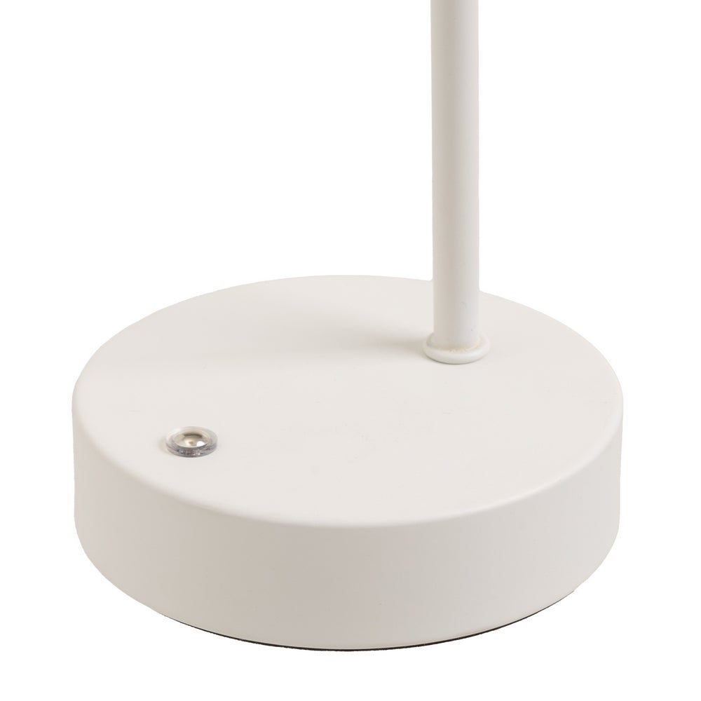 Lámpara flexo de metal blanco con led integrado de 1W y luz cálida