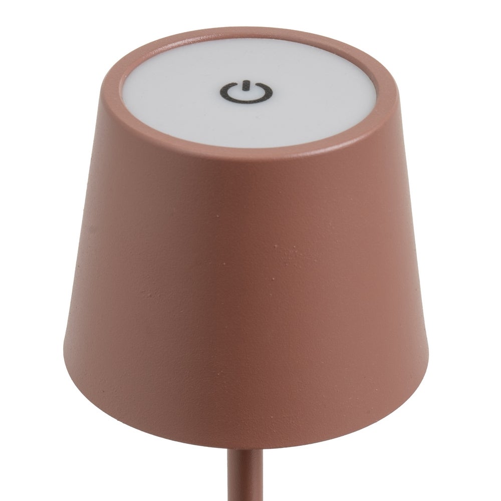 Lámpara LED de metal terracota de 27 cm