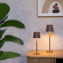 Lámpara LED de metal terracota de 27 cm