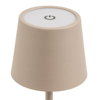 Lámpara LED de metal greige de 27 cm