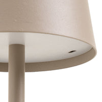 Lámpara LED de metal greige de 27 cm