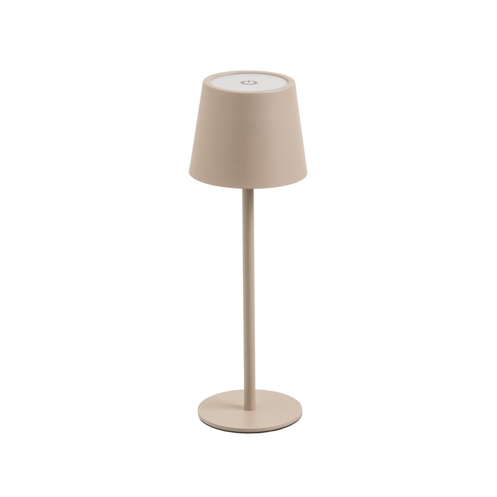 Lámpara LED de metal greige de 27 cm