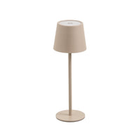 Lámpara LED de metal greige de 27 cm