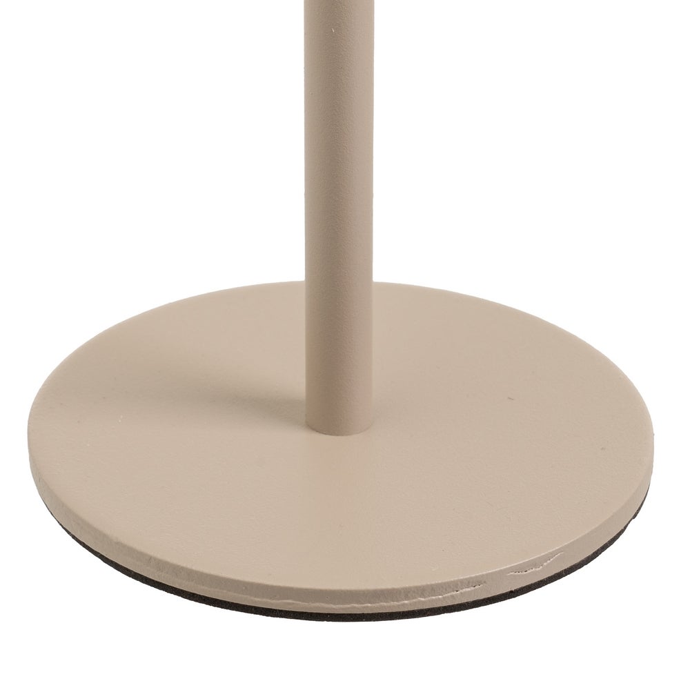 Lámpara LED regulable y recargable de metal beige de 3W de 11x11x37 cm