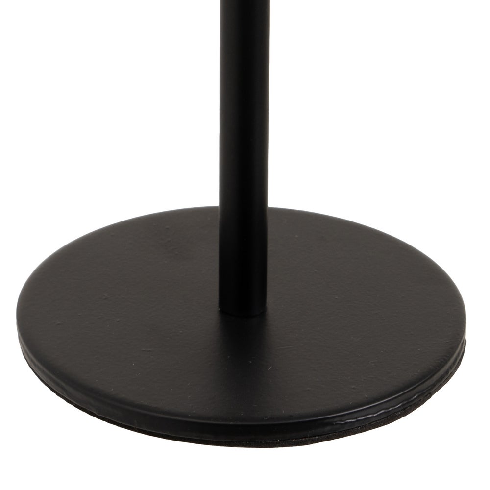 Lámpara LED regulable y recargable de metal negro de 3W de 9x9x27 cm