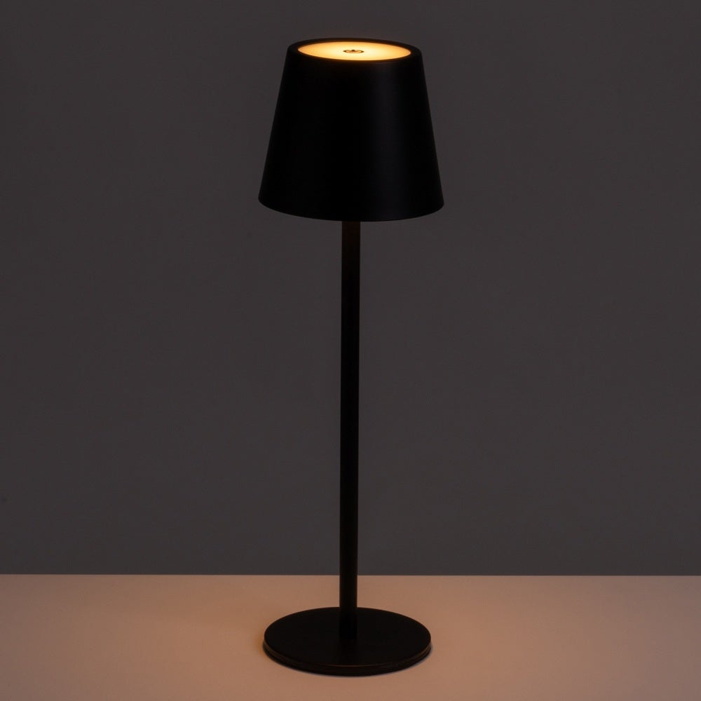 Lámpara LED de metal negro de 37 cm
