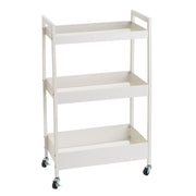 Carrinho de cozinha multiusos de metal branco