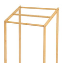 Toallero de pie con 3 brazos de bambú natural de 51x31x85 cm
