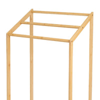 Toallero de pie con 3 brazos de bambú natural de 51x31x85 cm