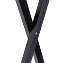 Toallero plegable de bambú natural y negro de 44x40x82 cm
