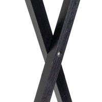 Toallero plegable de bambú natural y negro de 44x40x82 cm