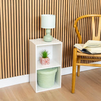 Estanteria Cube Blanca de 2 Baldas de 54x30x24 cm