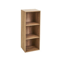 Estantería Cubo 3 estantes de tablero laminado marrón de 80x30 cm