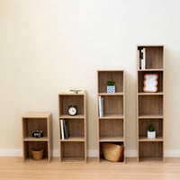 Estantería Cubo 3 estantes de tablero laminado marrón de 80x30 cm