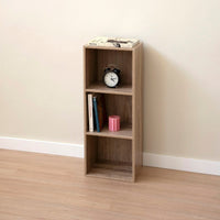 Estantería Cubo 3 estantes de tablero laminado marrón de 80x30 cm