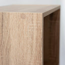 Estantería cubo 3 estantes de madera marrón de 30x24x106 cm