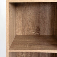 Estantería cubo 3 estantes de madera marrón de 30x24x106 cm
