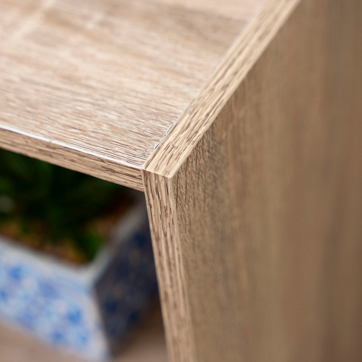 Estantería cubo 3 estantes de madera marrón de 30x24x106 cm