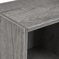 Estantería Cubo 2 estantes de tablero laminado gris de 54x30 cm
