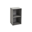 Estantería Cubo 2 estantes de tablero laminado gris de 54x30 cm