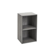 Estantería Cubo con 2 baldas de madera laminada color gris de 54x30x24 cm