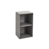 Estantería Cubo 2 estantes de tablero laminado gris de 54x30 cm