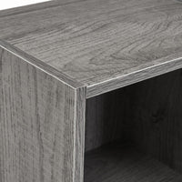 Estantería Cubo 4 estantes de tablero laminado gris de 106x30 cm