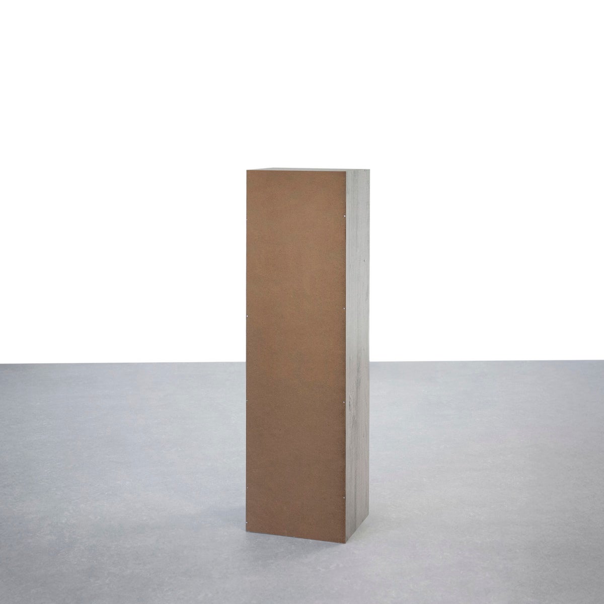 Estantería Cubo 4 estantes de tablero laminado gris de 106x30 cm