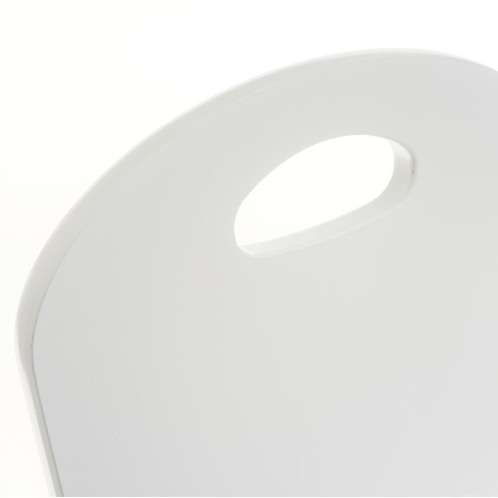 Silla infantil blanca y natural de pino y MDF de 28x50 cm