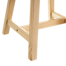 Silla infantil blanca y natural de pino y MDF de 28x50 cm