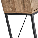 Consola Urban laminado natural con dos cajones de 80x75x30 cm