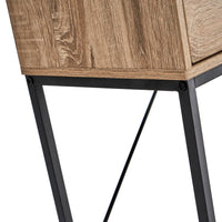 Consola Urban laminado natural con dos cajones de 80x75x30 cm