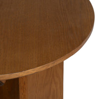 Mesa de noche de madera color nogal de 40x40x50 cm