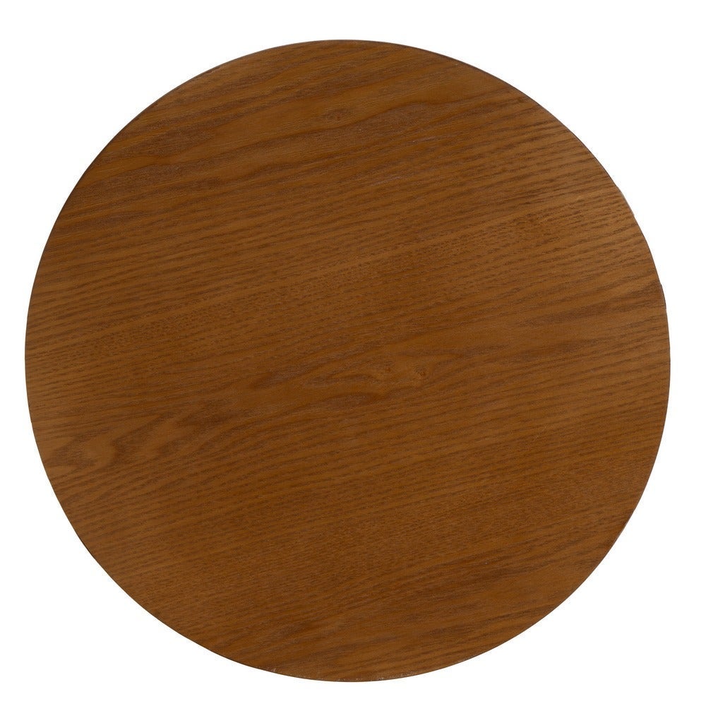 Mesa de noche de madera color nogal de 40x40x50 cm