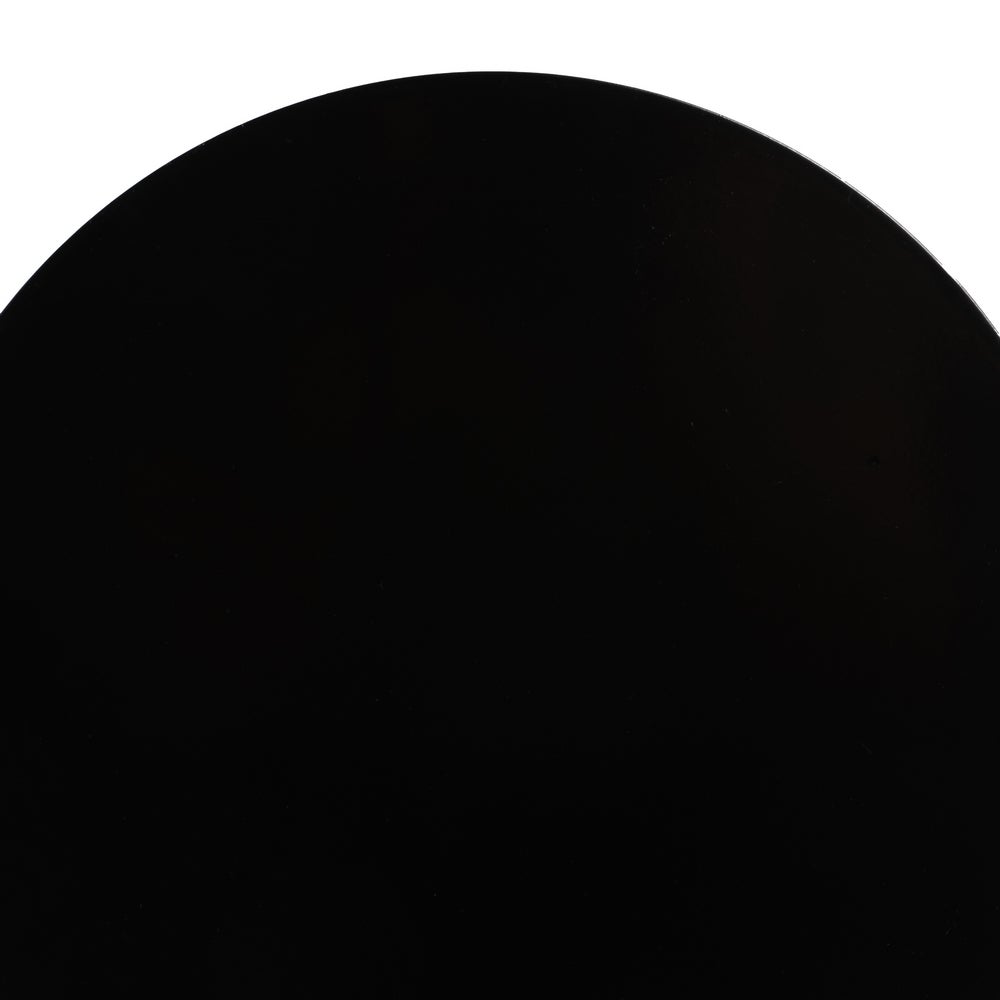 Mesa auxiliar redonda de tubo metálico negro de 30x30x60 cm