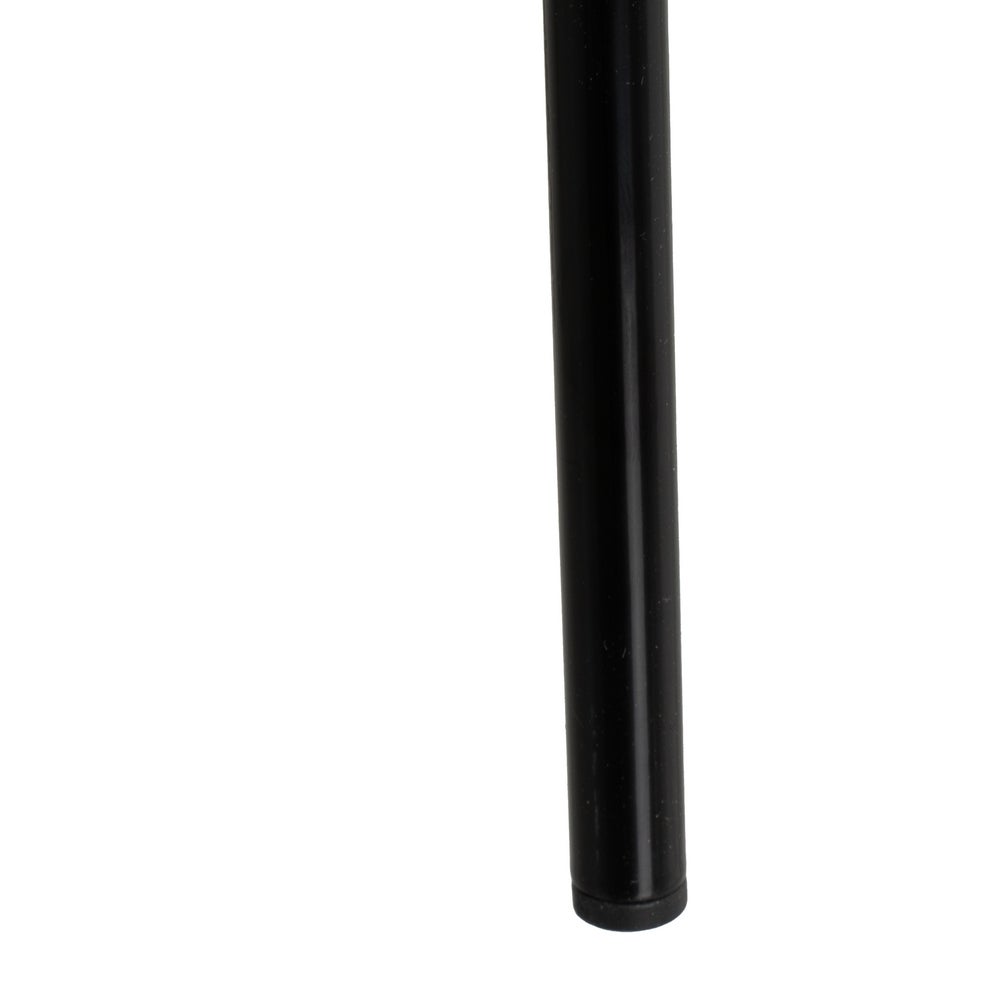 Mesa auxiliar redonda de tubo metálico negro de 30x30x60 cm