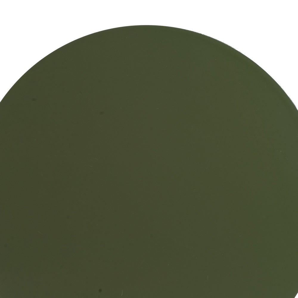 Mesa auxiliar redonda de tubo metálico verde de 30x30x60 cm