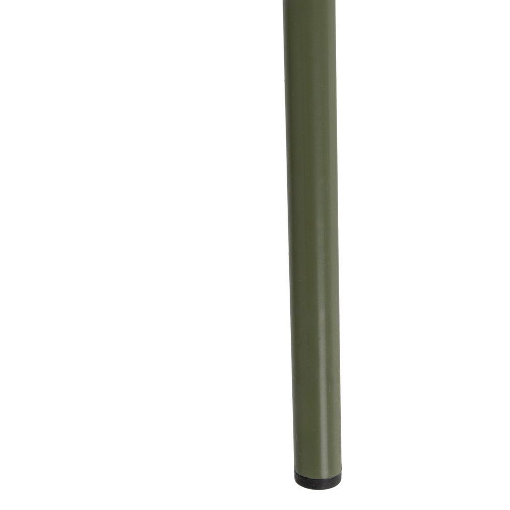 Mesa auxiliar redonda de tubo metálico verde de 30x30x60 cm