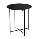 Mesa Auxiliar Metálica Negra 40x40x45 cm con Estrucrura Tubular