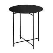 Mesa Auxiliar Metálica Negra 40x40x45 cm con Estrucrura Tubular