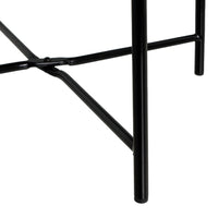 Mesa Auxiliar Metálica Negra 40x40x45 cm con Estrucrura Tubular