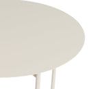 Mesa Auxiliar Metálica Beige 40x40x45 cm con Estrucrura Tubular