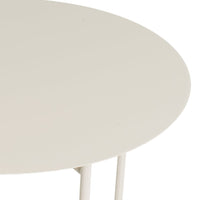 Mesa Auxiliar Metálica Beige 40x40x45 cm con Estrucrura Tubular