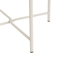 Mesa Auxiliar Metálica Beige 40x40x45 cm con Estrucrura Tubular
