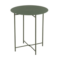 Mesa Auxiliar Metálica Verde 40x40x45 cm con Estrucrura Tubular