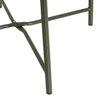 Mesa Auxiliar Metálica Verde 40x40x45 cm con Estrucrura Tubular