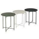Mesa Auxiliar Metálica Verde 40x40x45 cm con Estrucrura Tubular