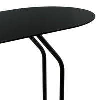 Mesa Auxiliar Lateral Metálica Negra 45x28x49 cm